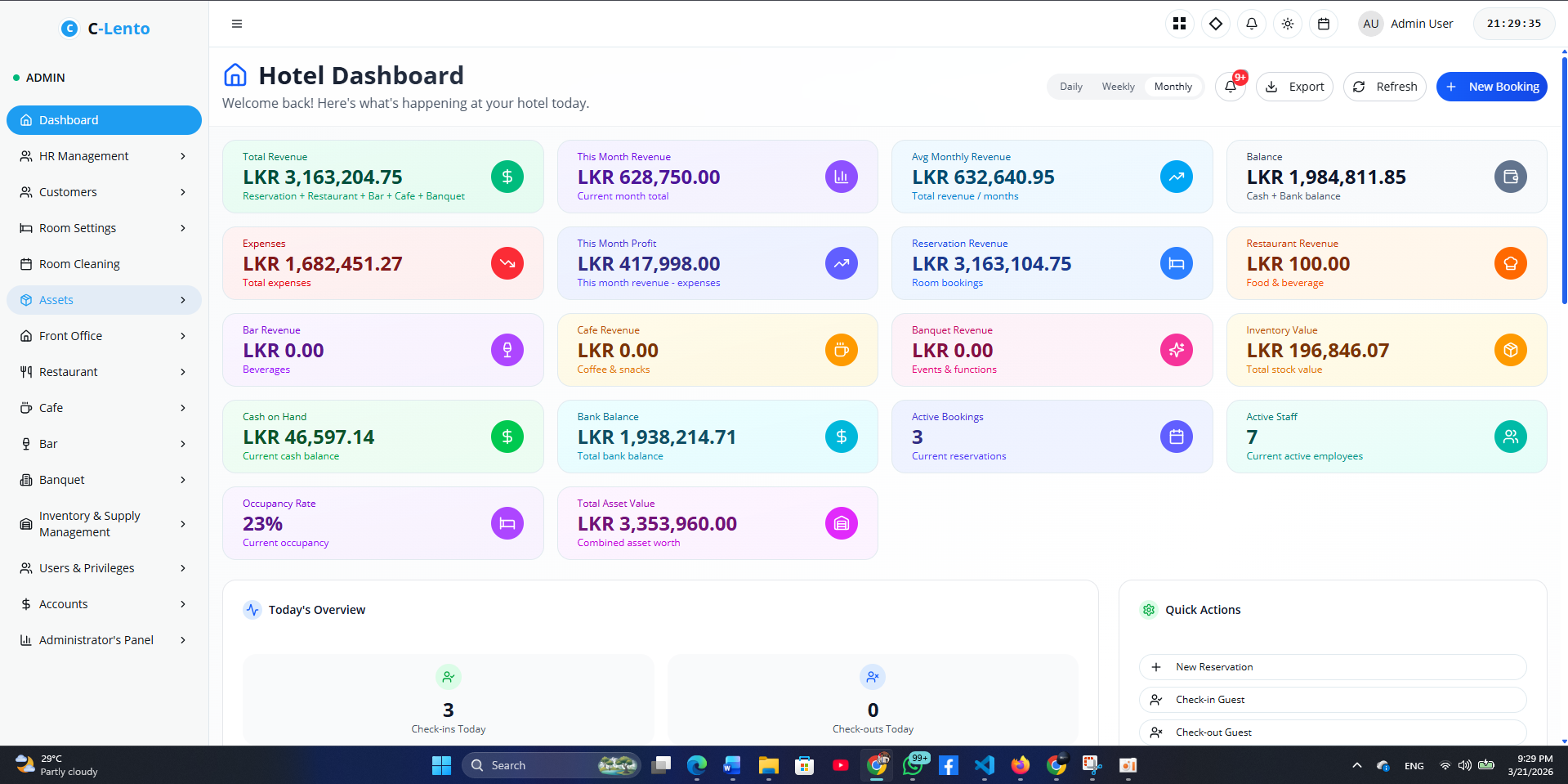 Hotel management system